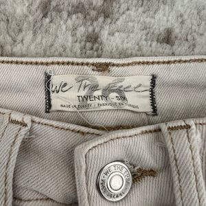 Cream high waisted Free People jeans